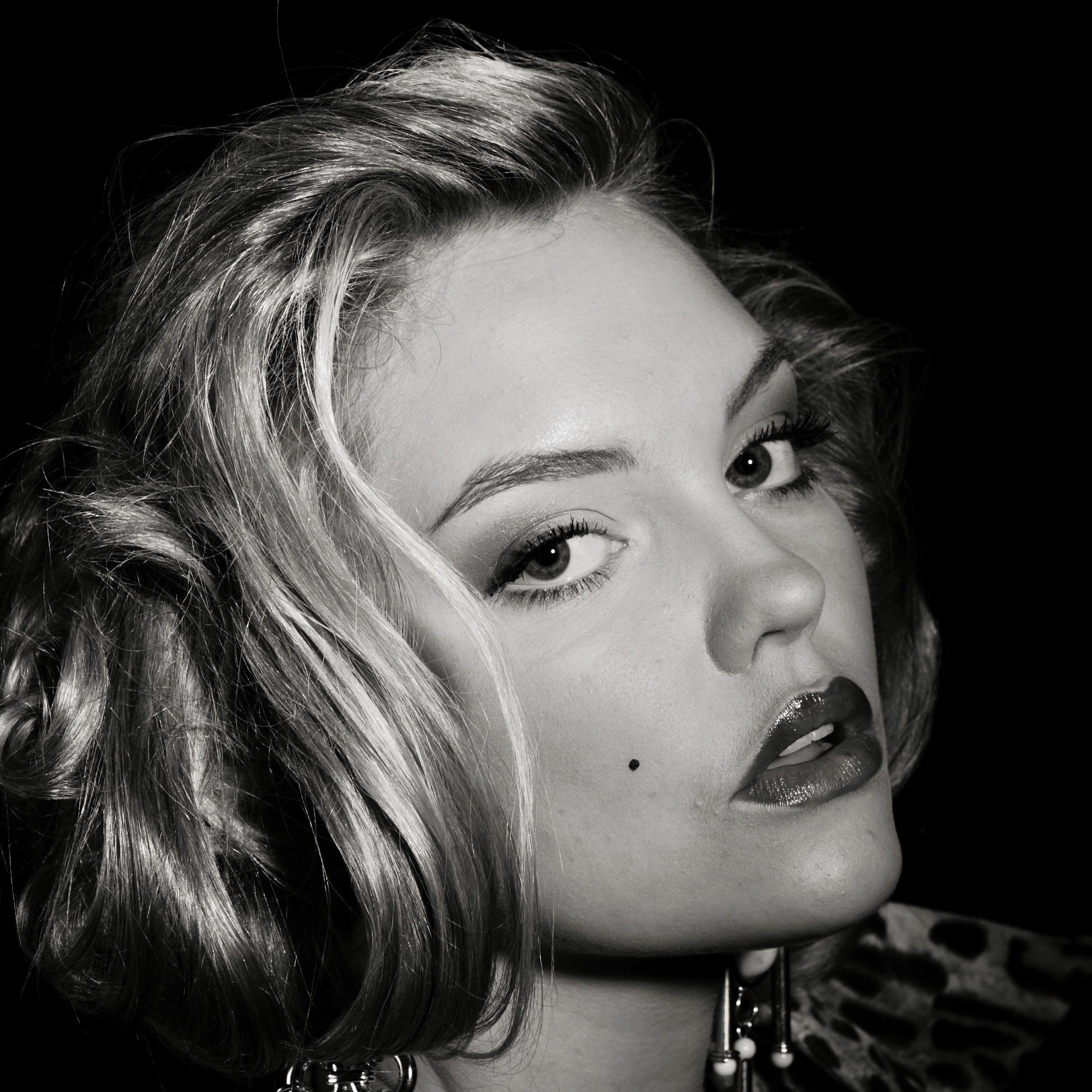 model with punk look staring unsmiling into camera. this photo acts as a a to the image profile of Jeanette Skibbe